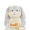 Grå kanin bamse med navn