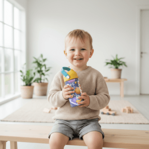 Drikkeflaske til barn med design verdensrommet.