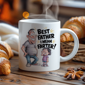 Morsom kopp med takst om pappa.