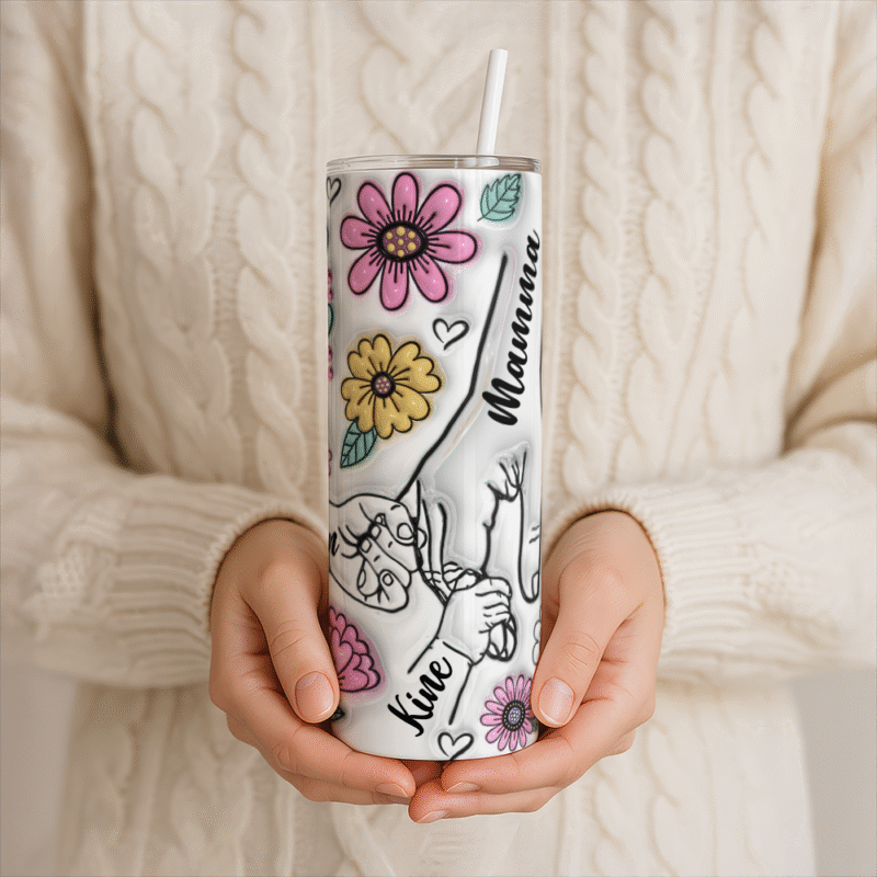 Tumblere holder drikken varm i 6 timer og kald i 12, er laget i dobbeltvegget rustfritt stål og kommer med to lokk.