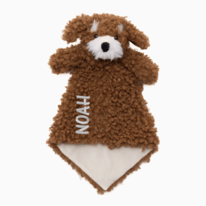 Koseklut med navn cockapoo med teksten loddrett.